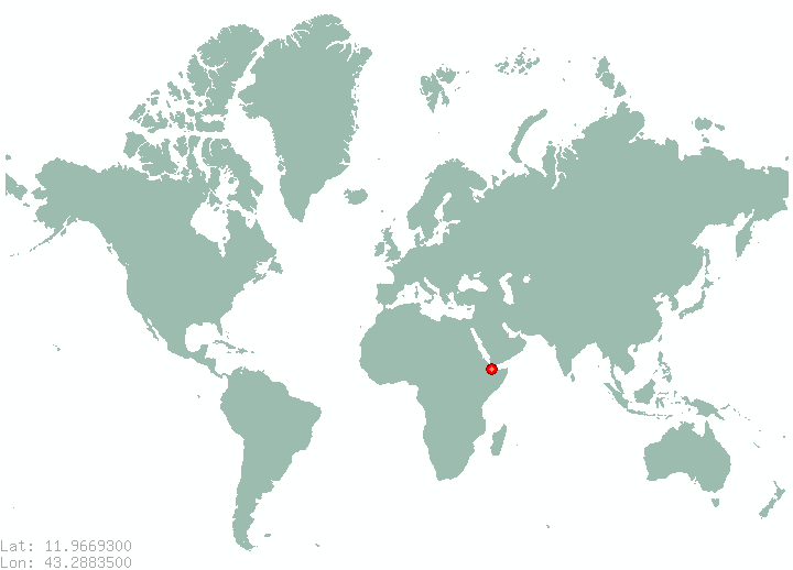 Obock in world map